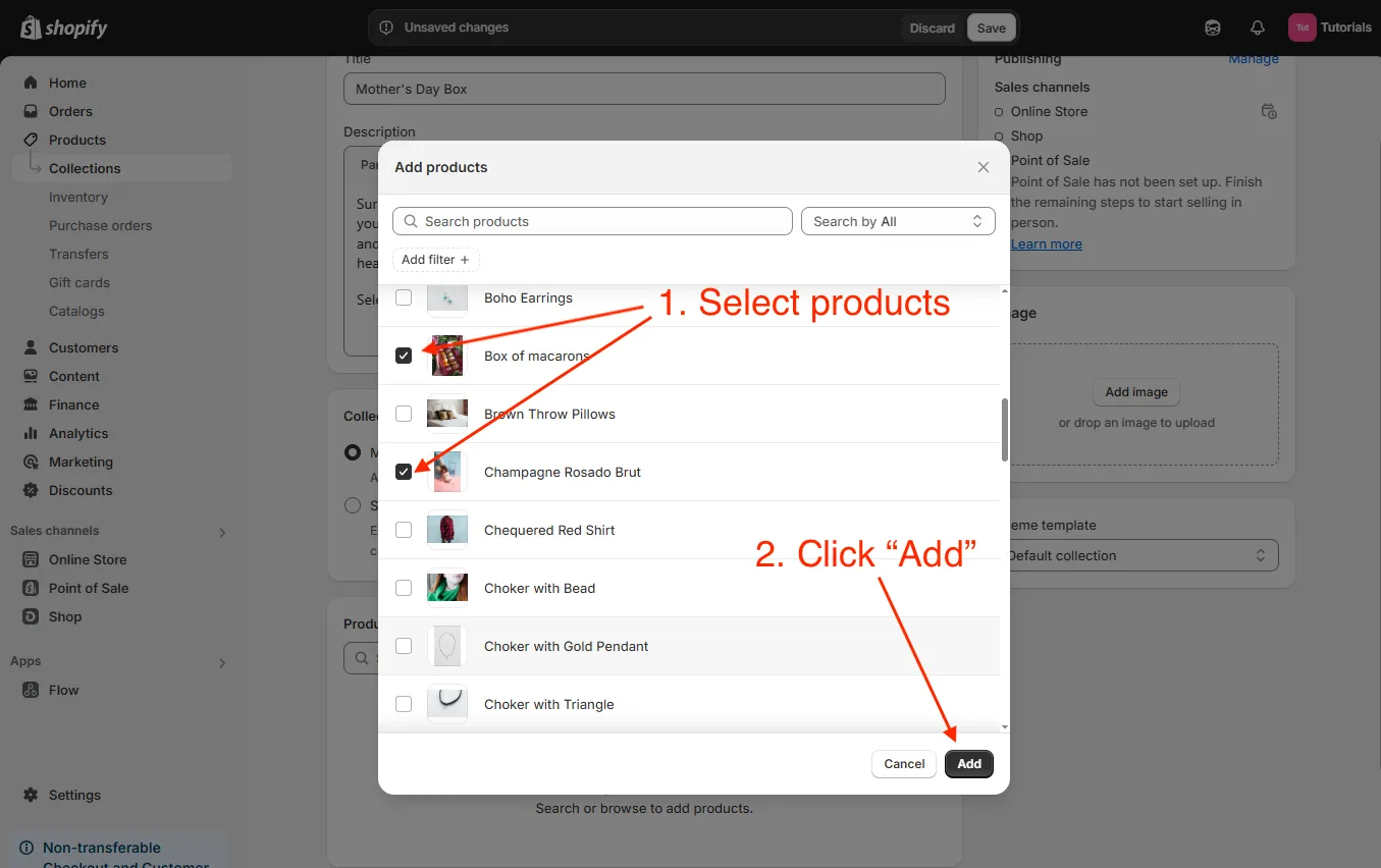 Add products