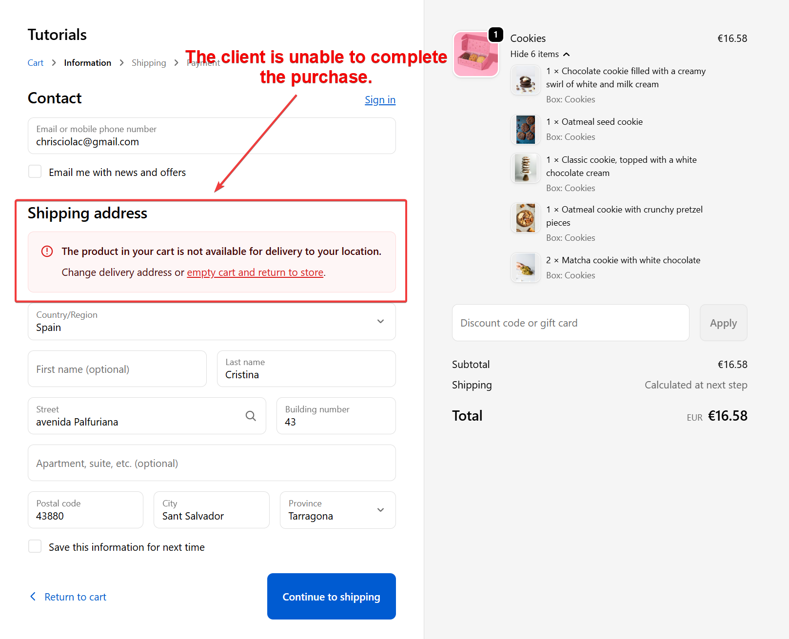 How to Fix 'The product in your cart is not available for delivery to your location'